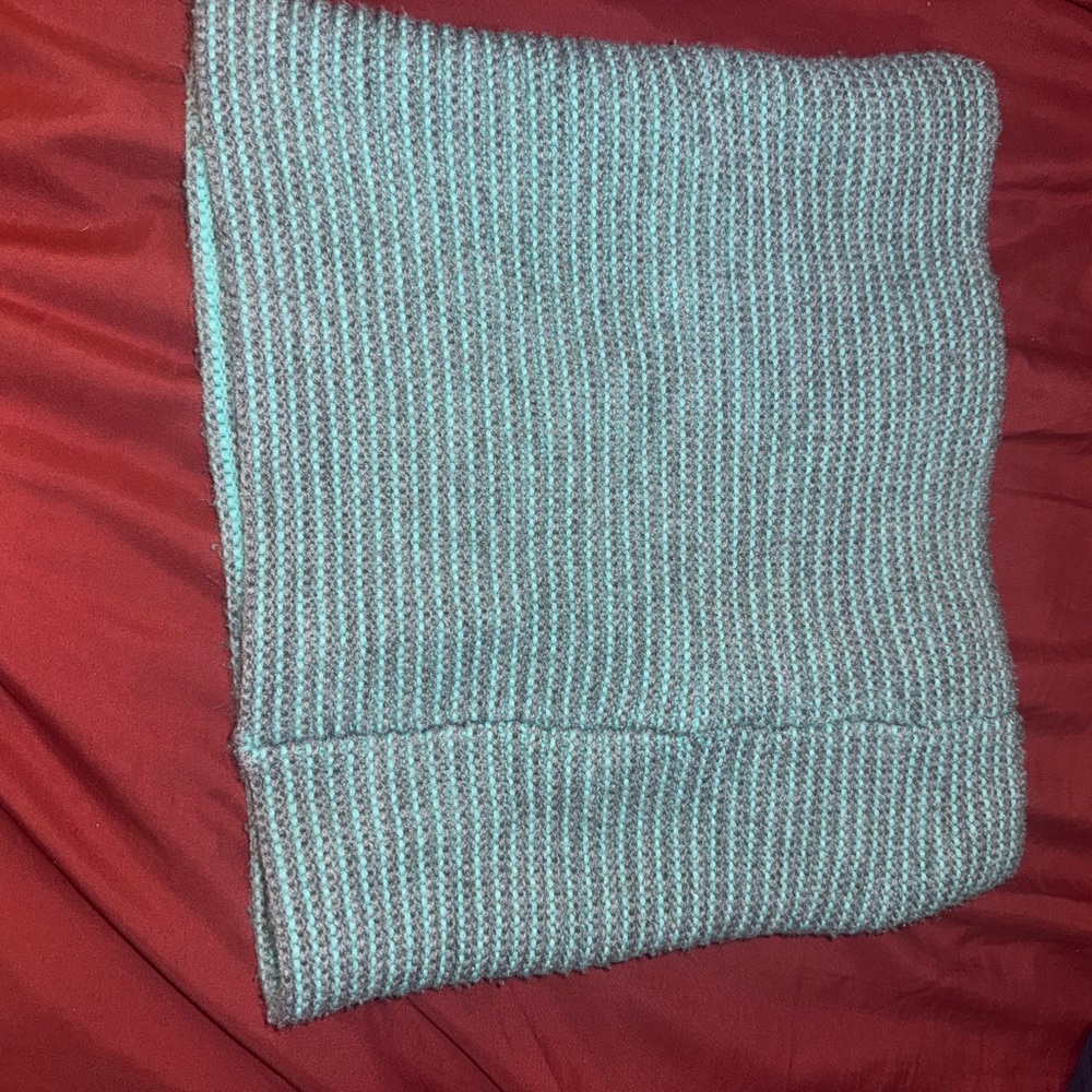 Striped Gray and Blue Women's Scarf